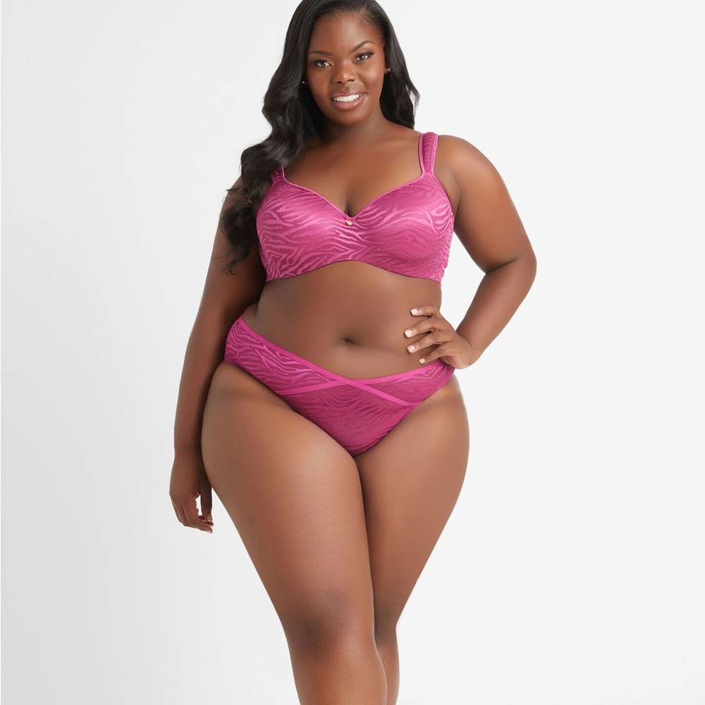 Ashley stewart Zebra Balconette Butterfly Bra - Picture 3 of 8